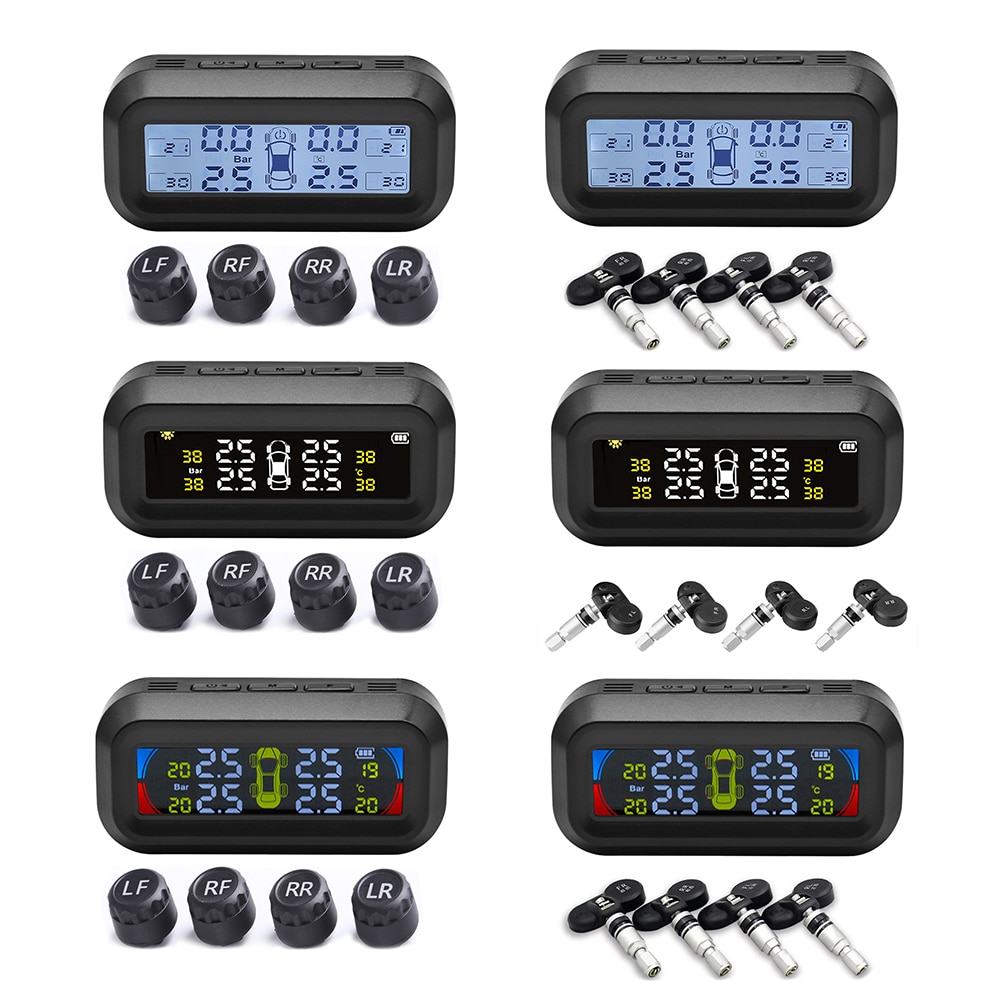 ¾翭 TPMS ڵ Ÿ̾ з 溸 ͸ ý, LCD  ÷, 4  ܺ   µ 